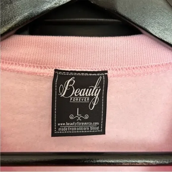 Jeffree Star Beauty Forever Pink Graphic Crewneck Sweatshirt, Size Large, NWOT - Picture 12 of 12